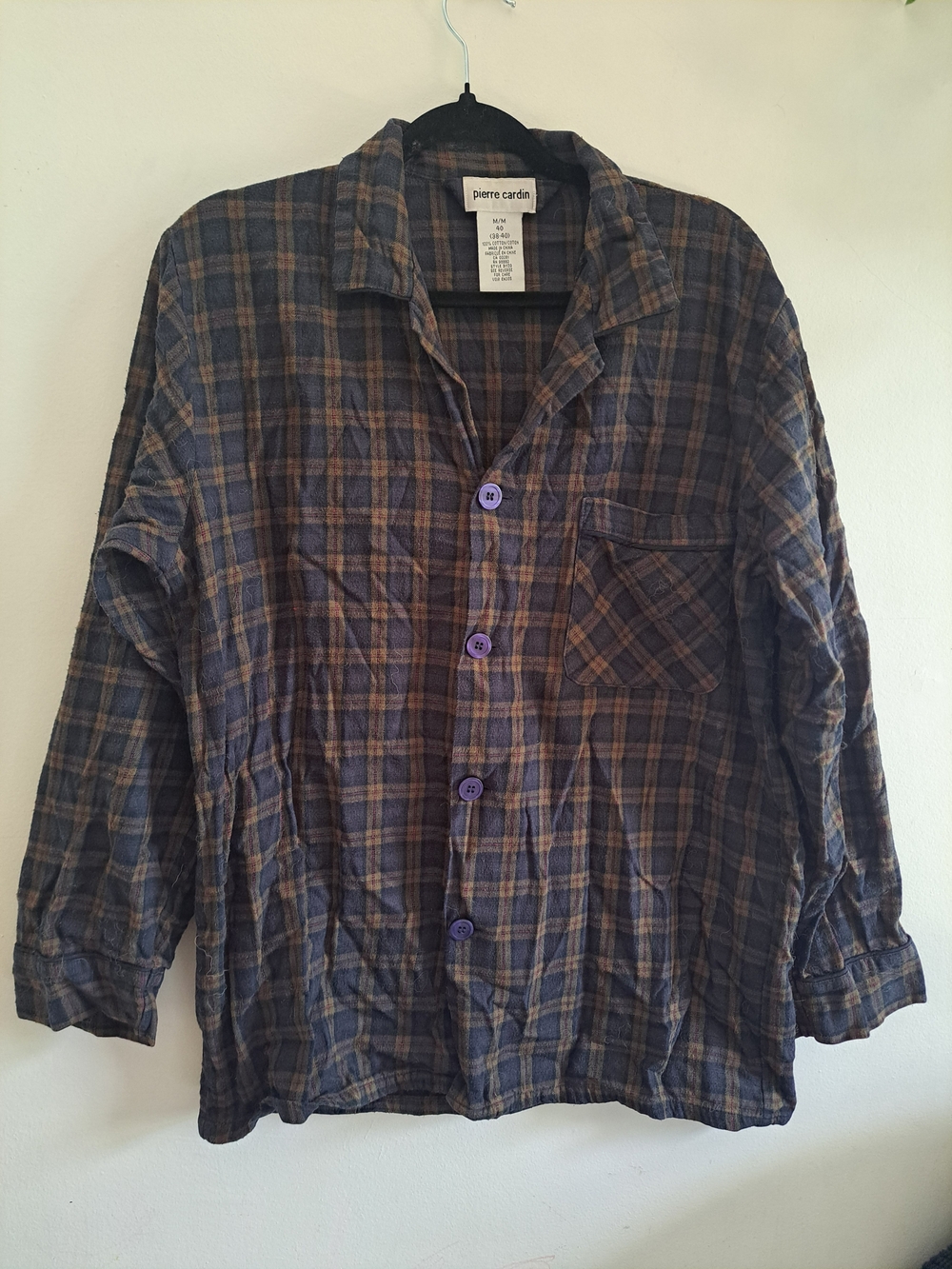Pierre Cardin Vintage Plaid Shirt Jacket  – M/M 40
